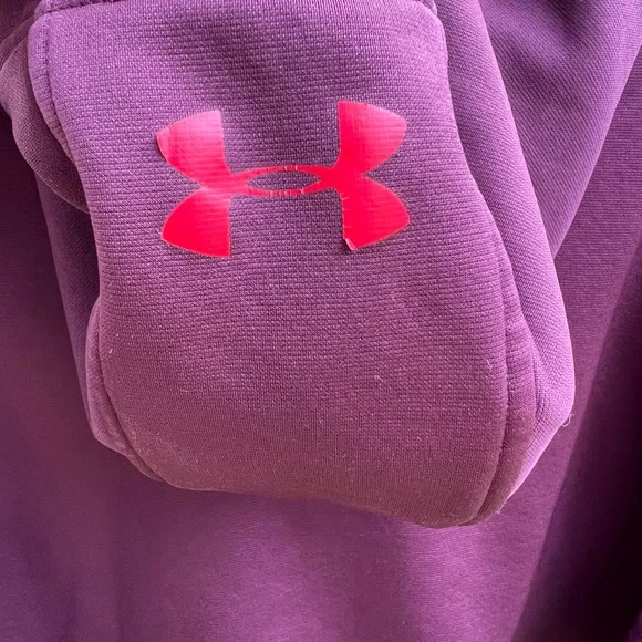 Under Armour Purple and Red Giant Logo Active Hoodie - Picture 5 of 5